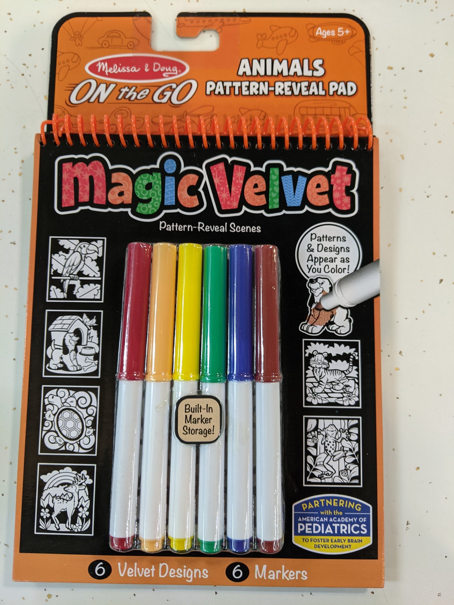 On-the-Go Magic Velvet Animals Pattern Reveal