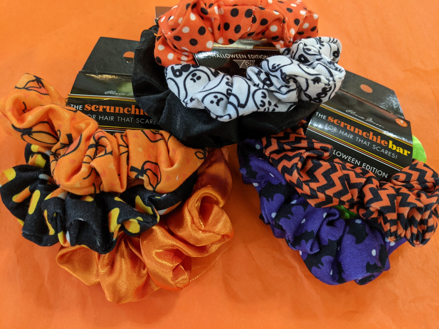 Fall  and Halloween Scrunchie Set of 3