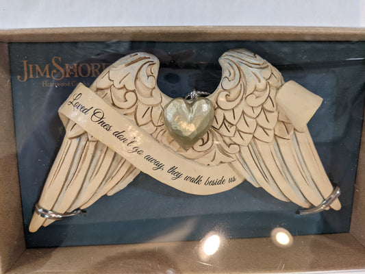 Jim Shore Angel Wings - Loved Ones Don’t Go Away, They Walk Beside Us