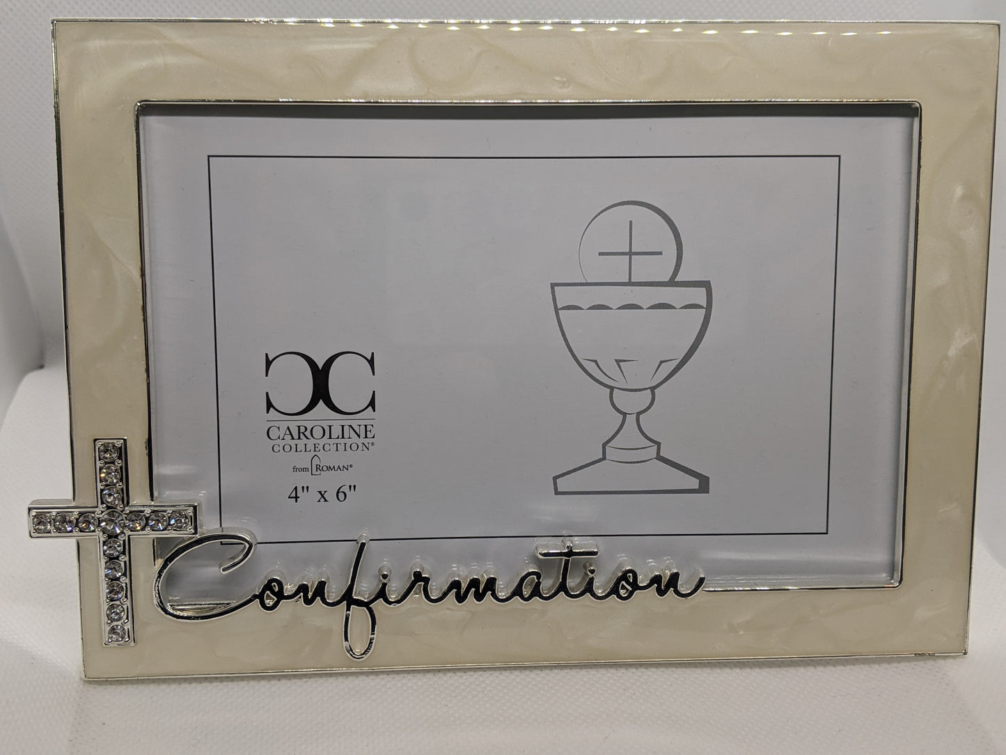 Confirmation Frame with Jewel Cross