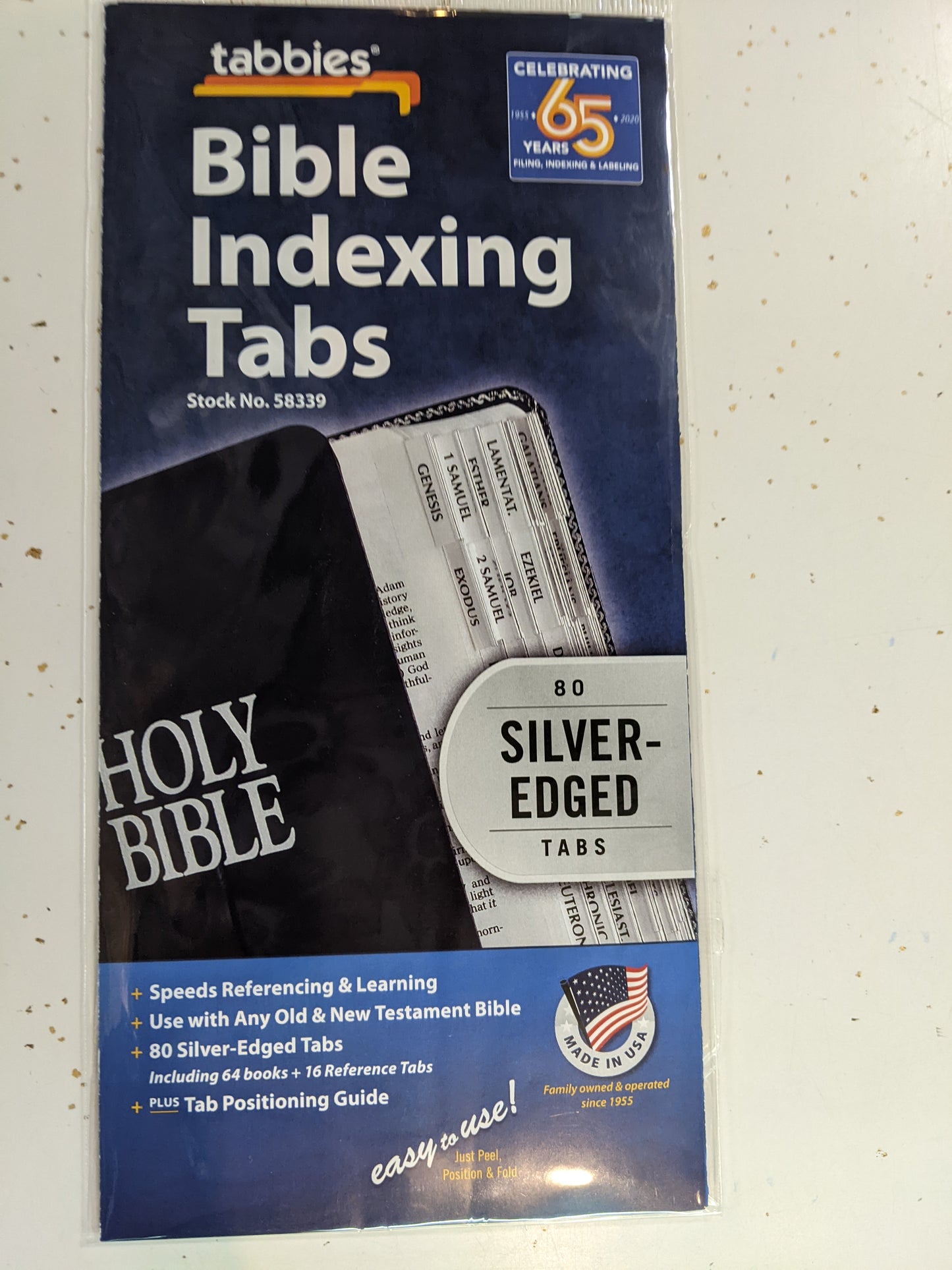 Bible Indexing Tabs - Silver Edged