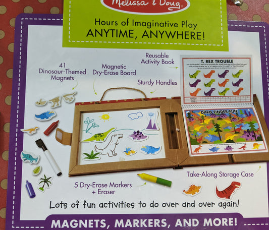 Play, Draw, Create Reuseable Drawing Magnet Kit - Dinosaurs