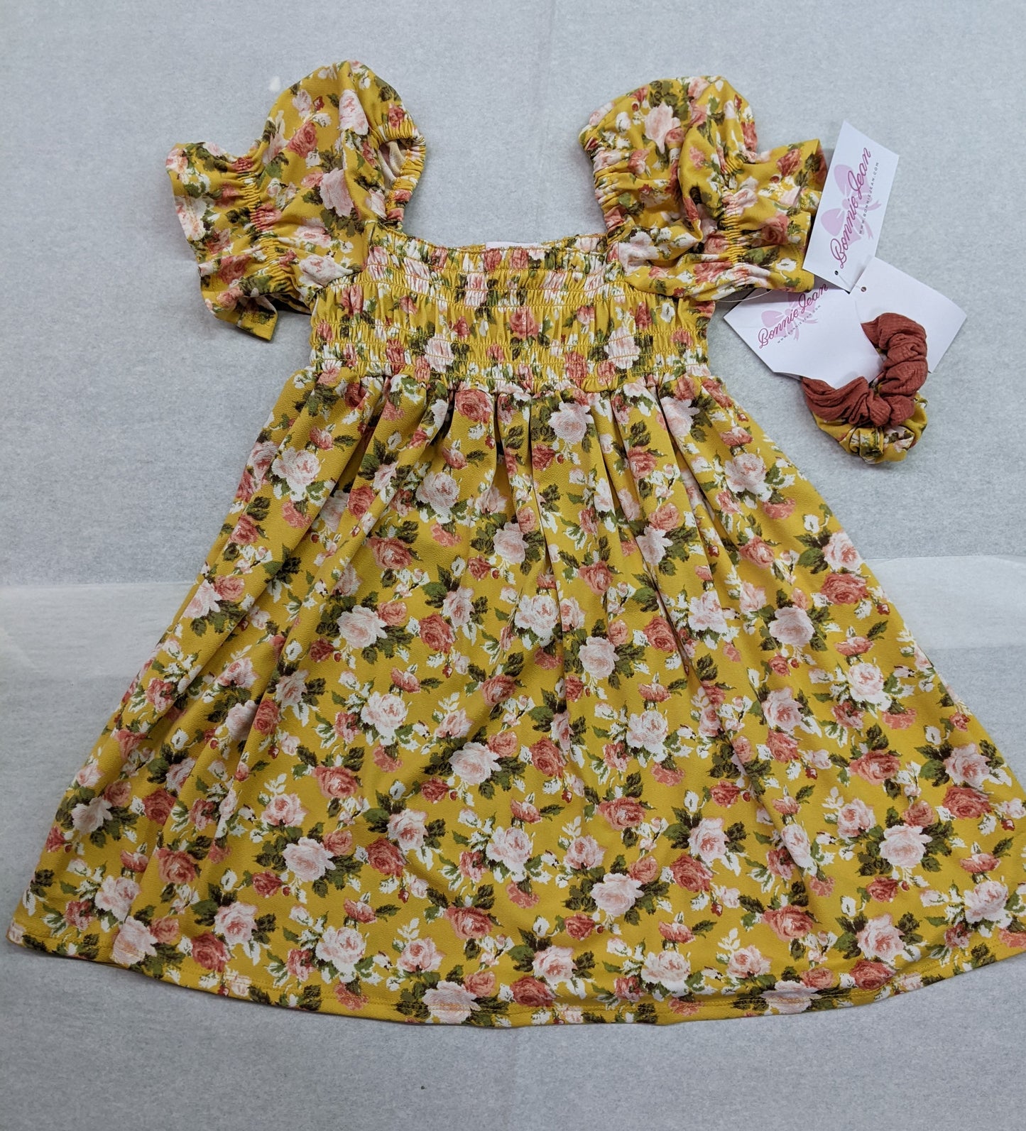Baby Doll Smocked Peasant Dress Girls 7-16