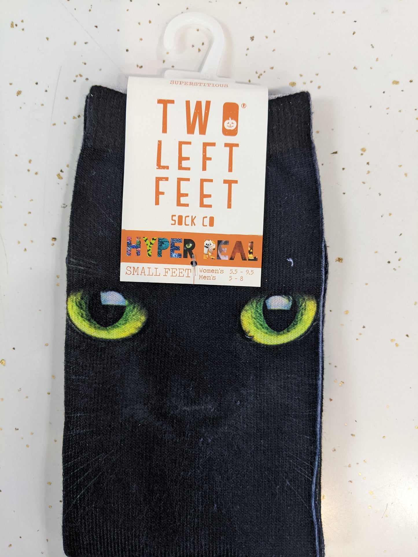 Two Left Feet Socks- Black Cat
