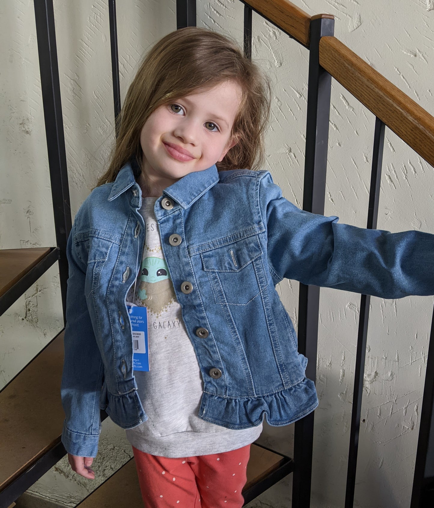 Girls Light Wash Denim Jacket