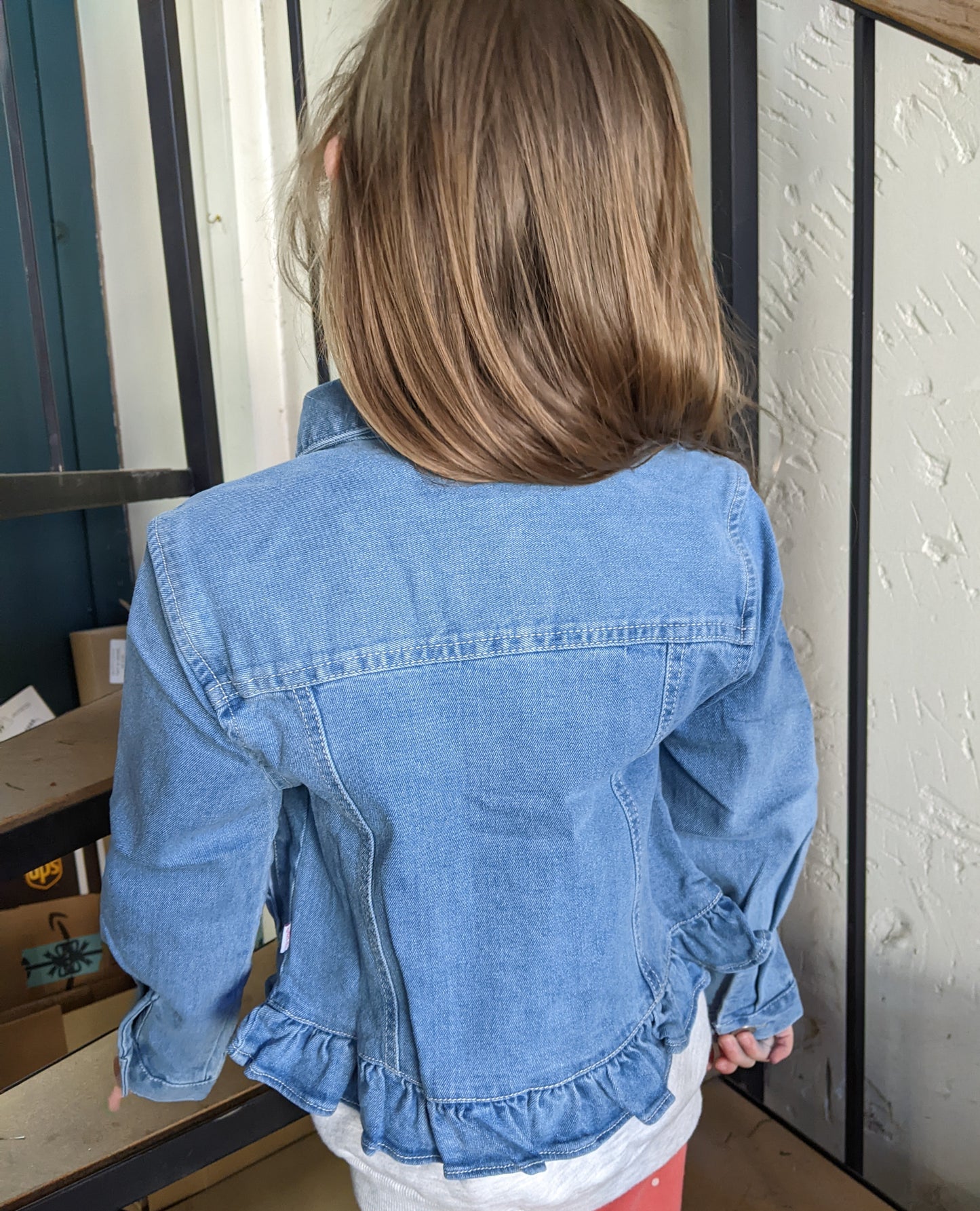 Girls Light Wash Denim Jacket