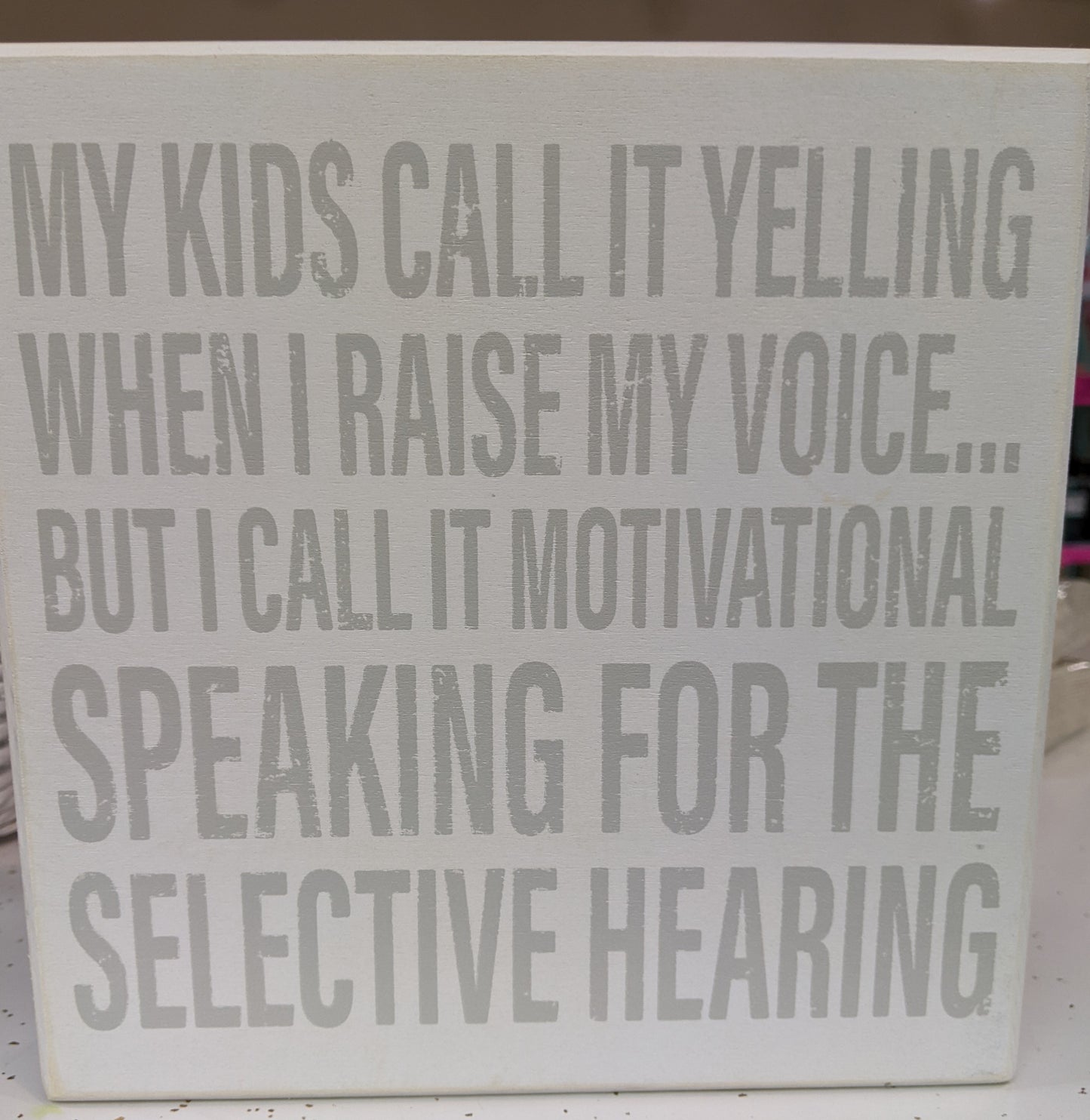Motivational Speaking box sign