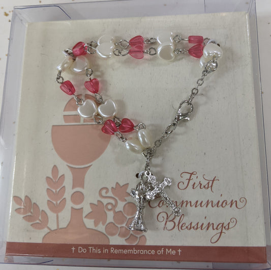 First Communion Heart Bracelet