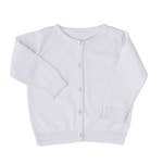 White Crew Cardigan 6-12 mo