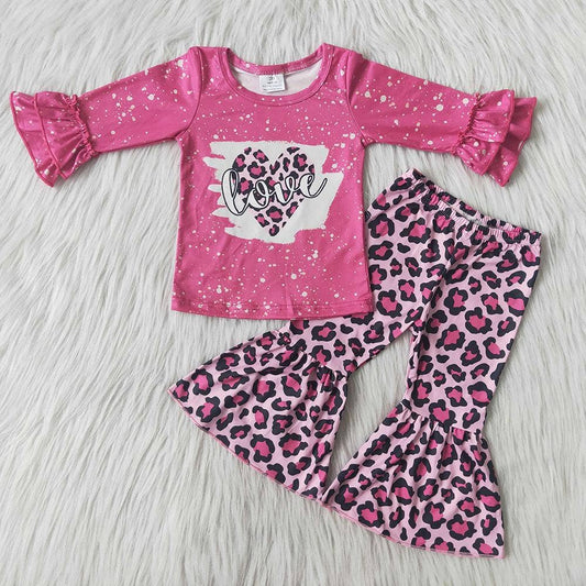 Valentines hot pink leopard LOVE sets