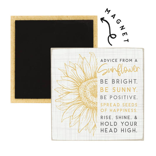 Advice Sunflower - Square Magnets