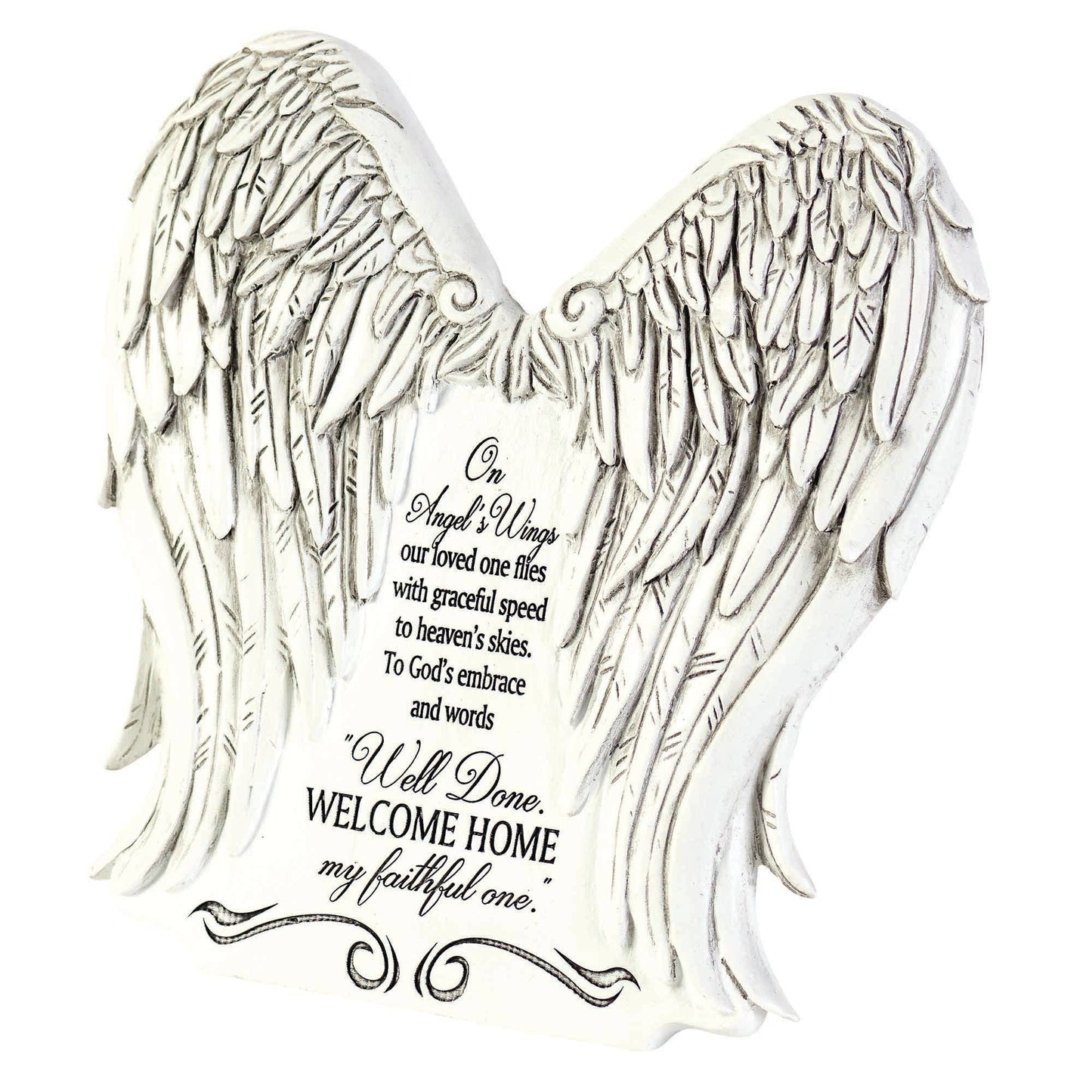 ANGEL'S WINGS TABLETOP PLAQUE EASEL BACK