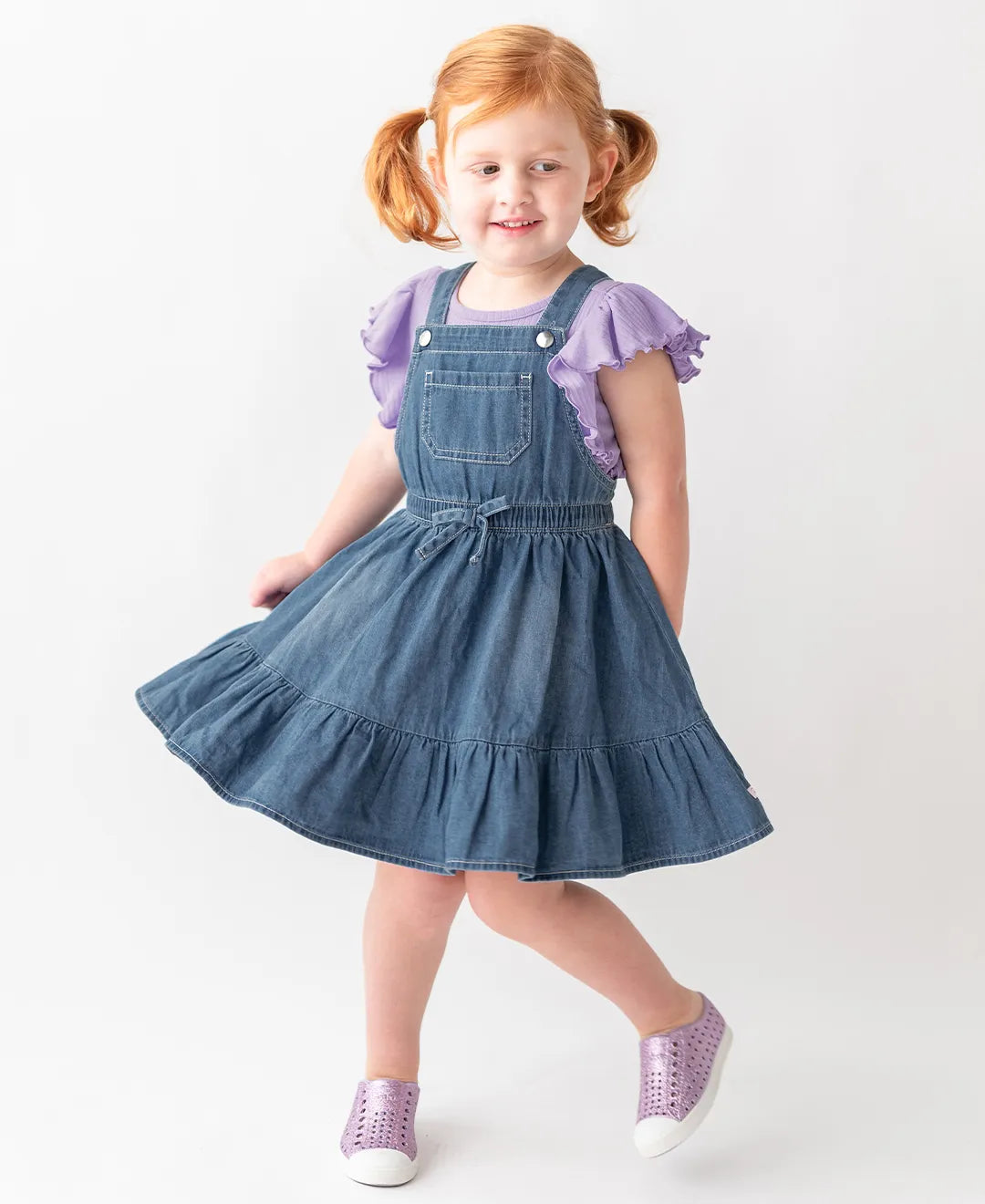 Denim Overall Jumper Dress - Baby to 4T