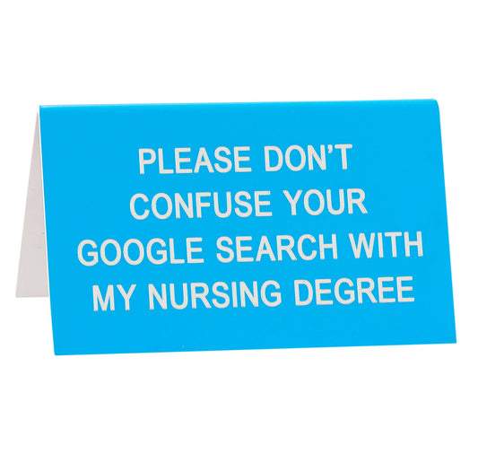 Nursing Degree 4½" × 2¾" Desk Sign