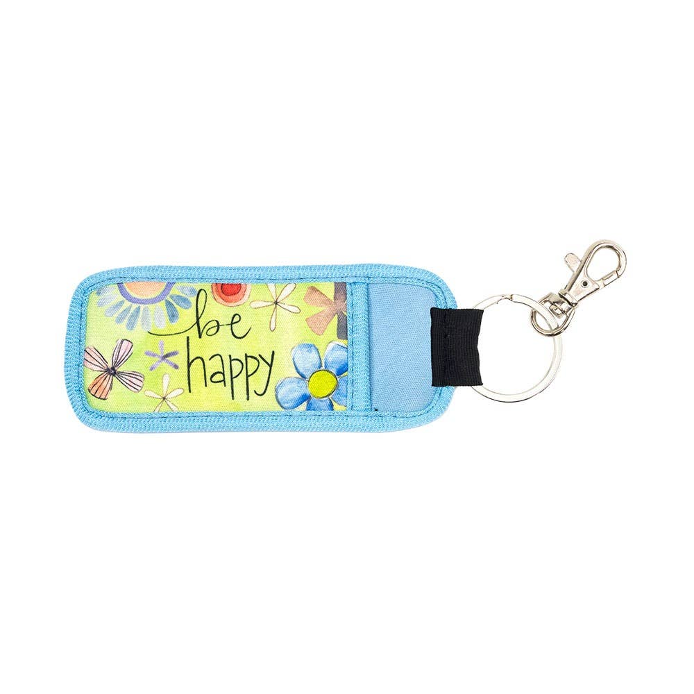 Be Happy Pocket Keychain
