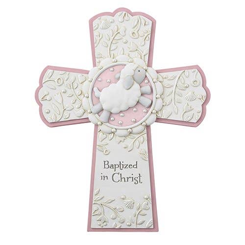 Baptism Cross Pink