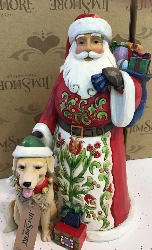 Jim Shore Santa With Dog