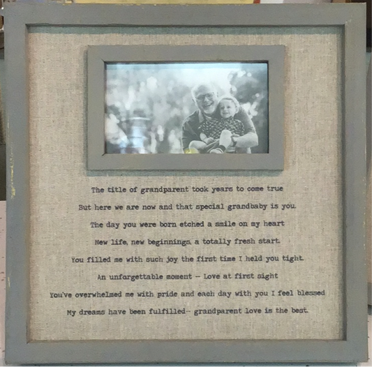 Grandparent Love Sentiment Frame